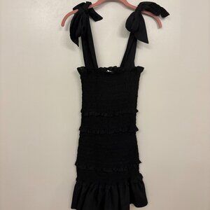 Altar'd State Smocked Black Bodycon Sundress - Size S